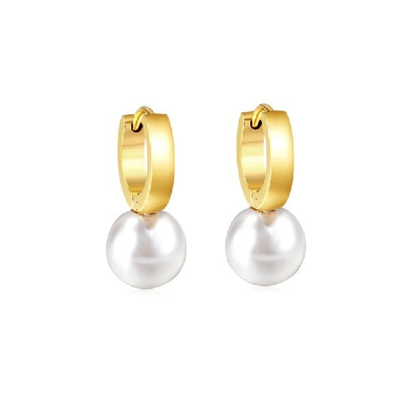 Savaii pearl hoop earring