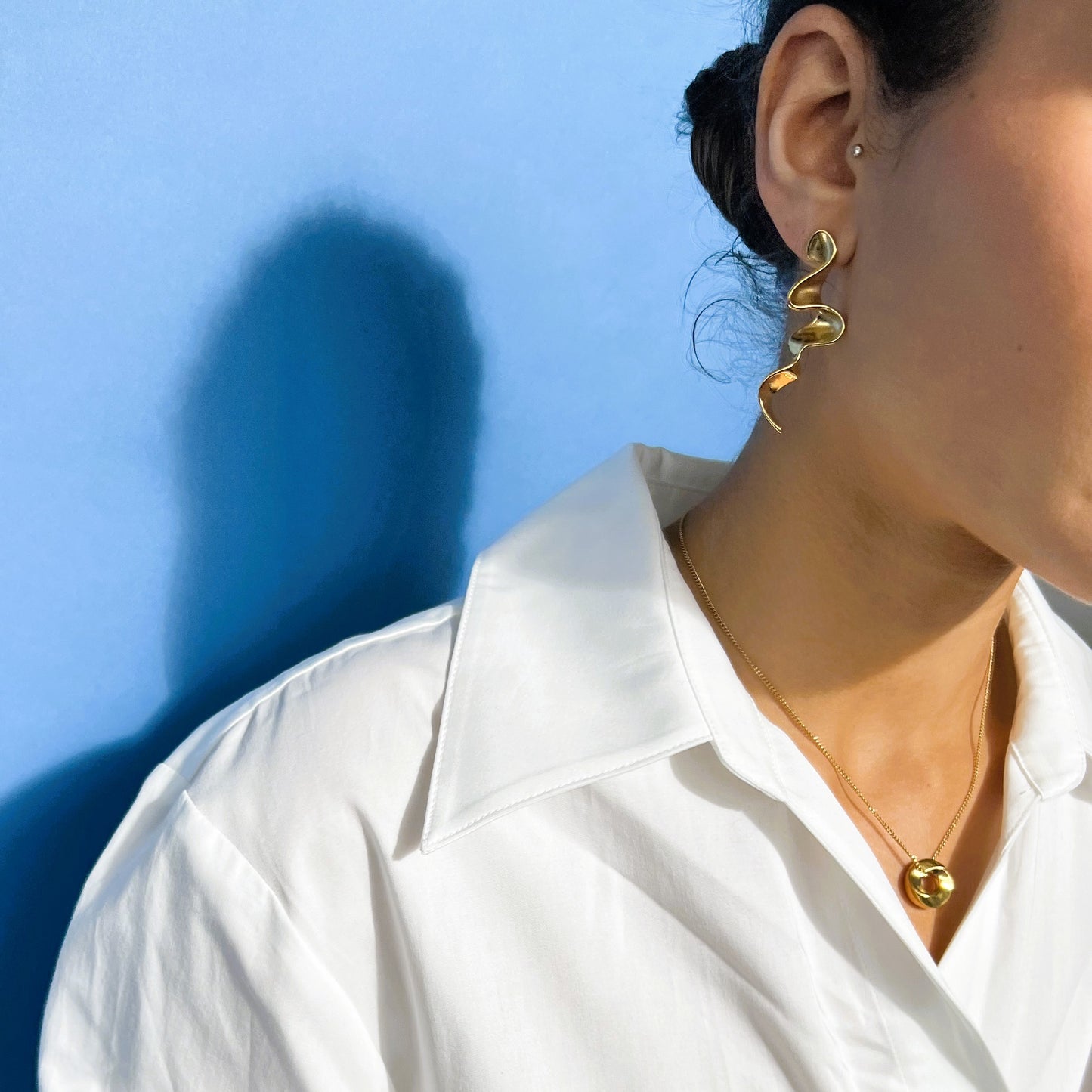 Gaia long earring