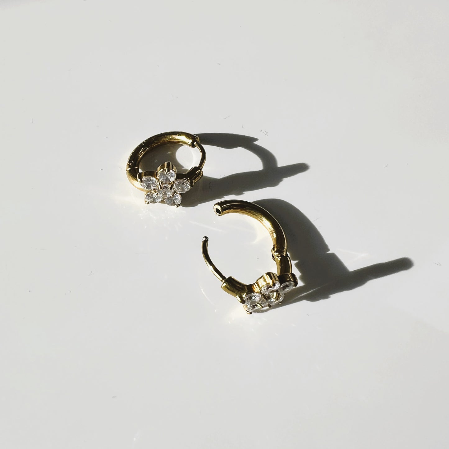 Silhouette round earring