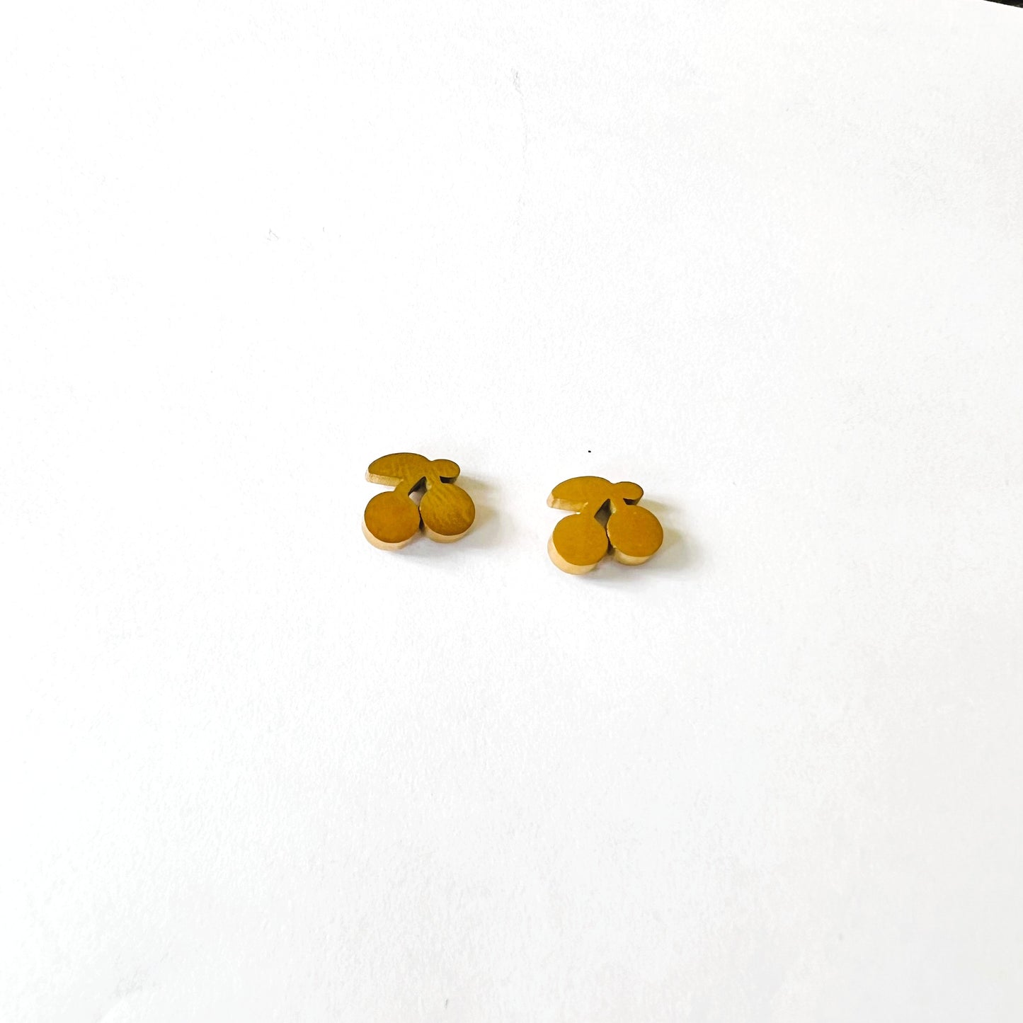 Tropical small cherry earring