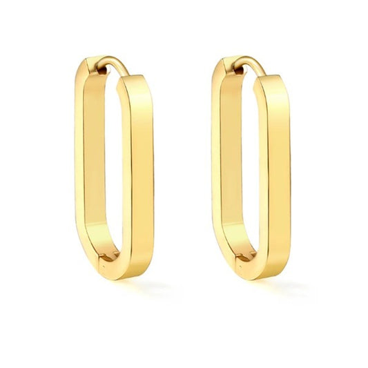 Cordia oval hoop earring