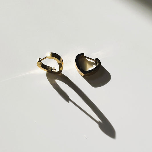 Cordia heart hoop earring