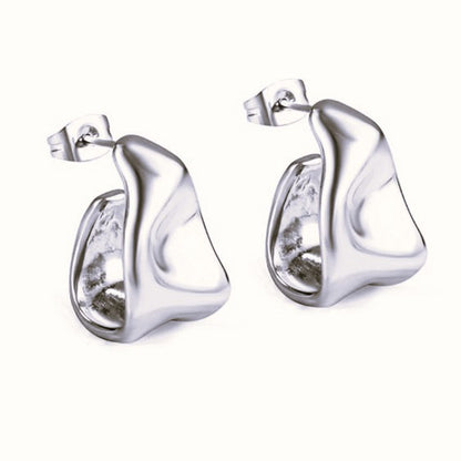 Gaia oval earring