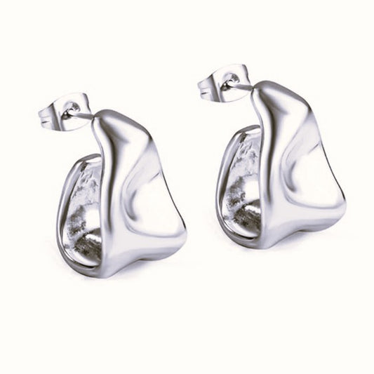 Gaia oval earring