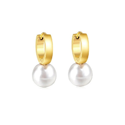 Savaii pearl hoop earring