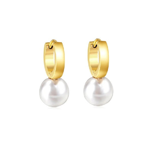 Savaii pearl hoop earring