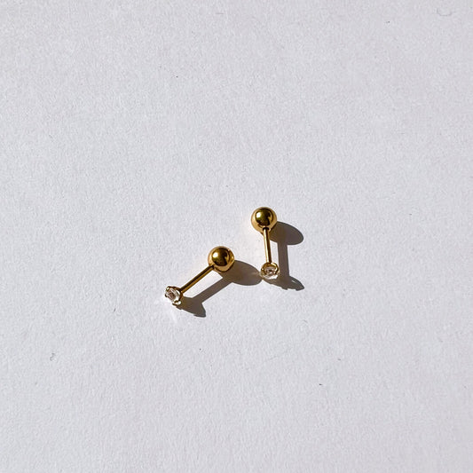 Silhouette 3mm stone earring