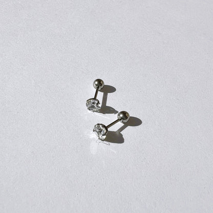 Silhouette 5mm stone earring