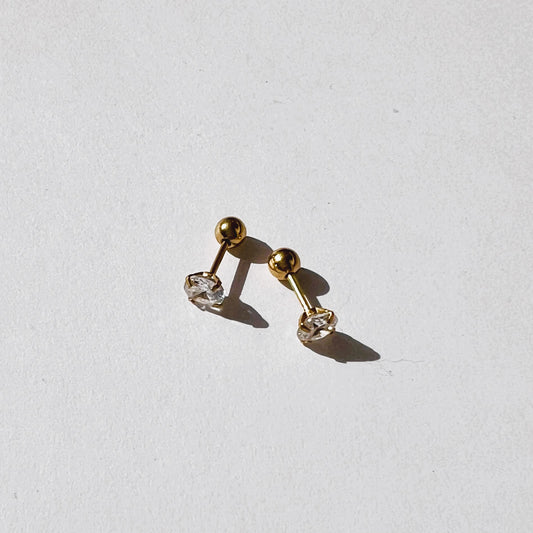 Silhouette 5mm stone earring