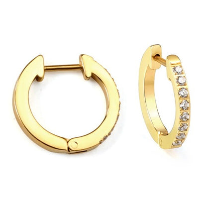Silhouette stone hoop earring